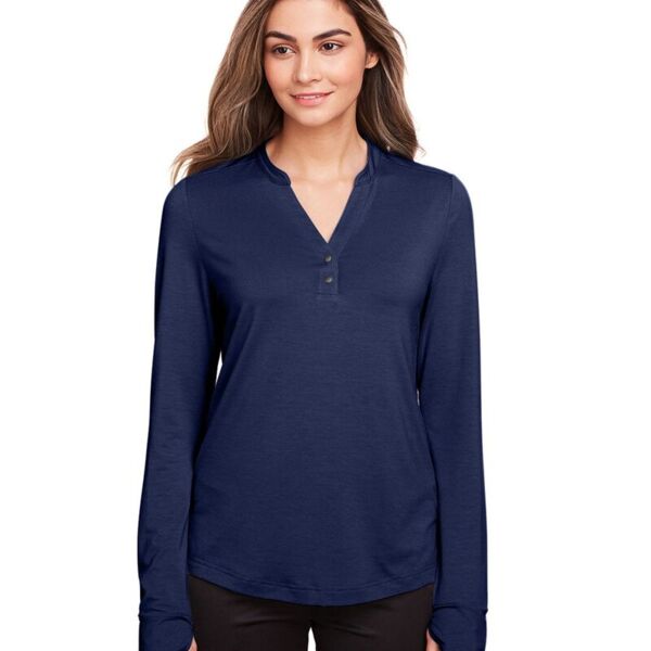 Women's JAQ Stretch Performance V-Neck Snap Pullover Thumbnail